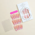 Super Long Water Pipe French Spot Drill Bow false nails with love pattern in XB-70-48 colour