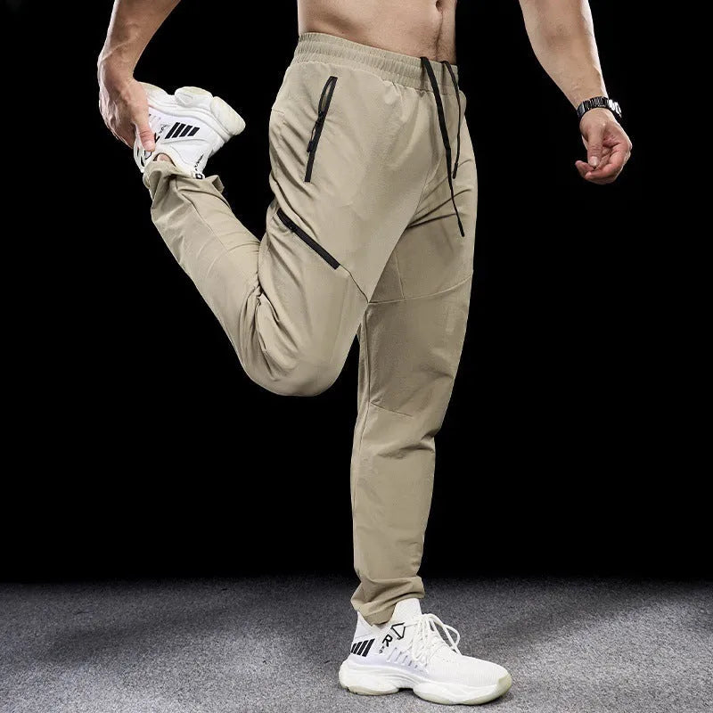 Men's waterproof quick-drying nylon workout trousers for sports and fitness activities