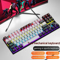 K87 mechanical wired keyboard with green or red axis switches in selected colour with metal construction