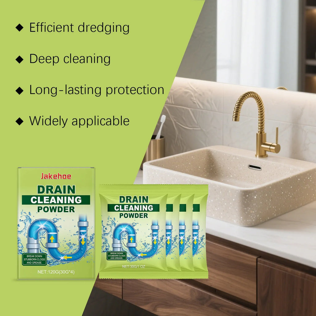 120g pack of drain cleaning powder for unblocking sinks and pipes