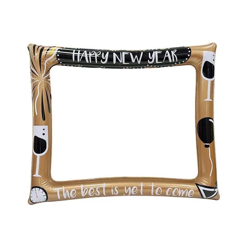 Christmas inflatable PVC photo frame for holiday pictures and interactive activities