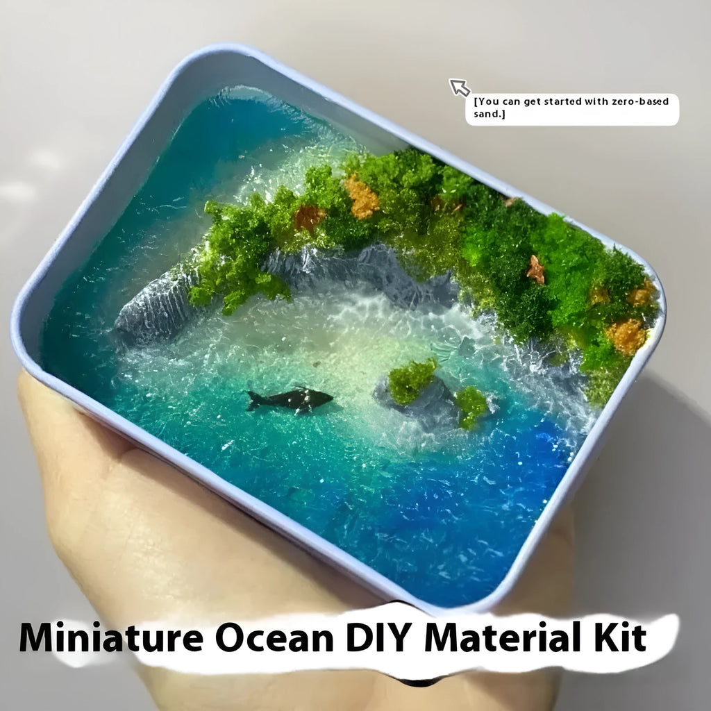 DIY handmade bamboo marine landscape model ornament for aquariums with complete material package