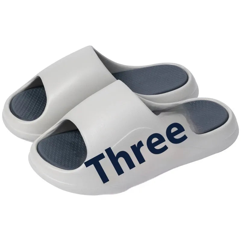 Platform flip flop slippers with thick EVA foam sole in two-tone colour option