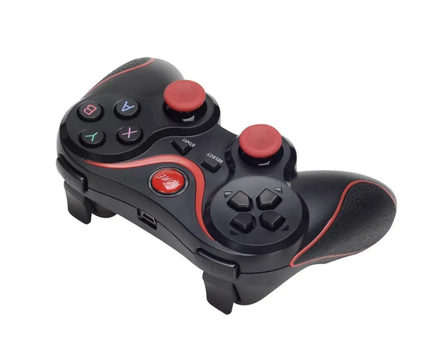 Black X3 wireless Bluetooth game controller for Android mobile phones with charging cable