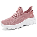 Men's white Flyknit and PVC sole tennis shoes with round toe and flat heel