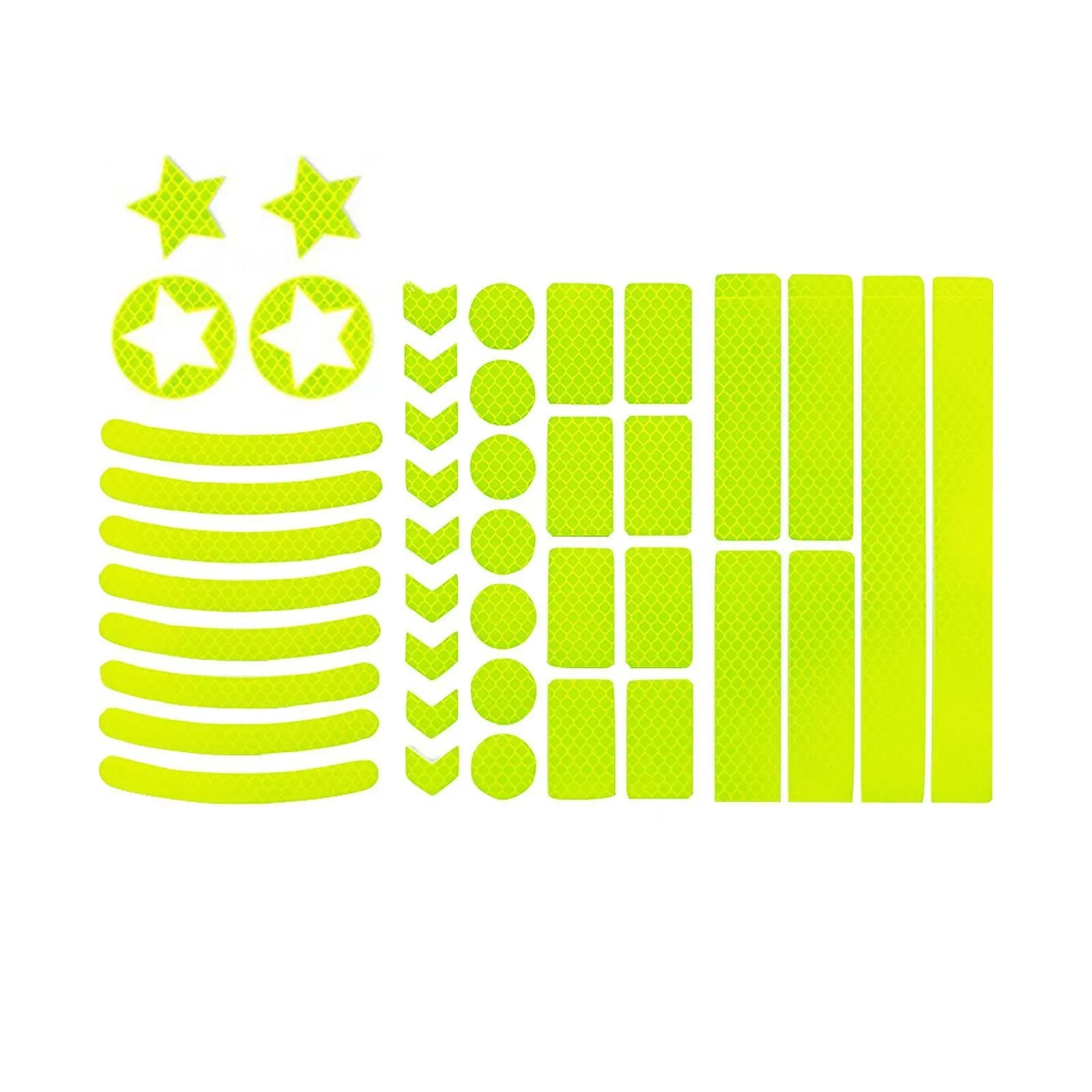 Bicycle reflective safety tape with grid pattern in four colour options