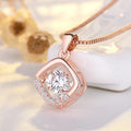 Silver heart-shaped necklace with crown and bow pendant on 45cm chain