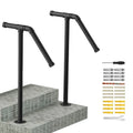 Black metal American minimalist ladder support bracket for DIY home projects