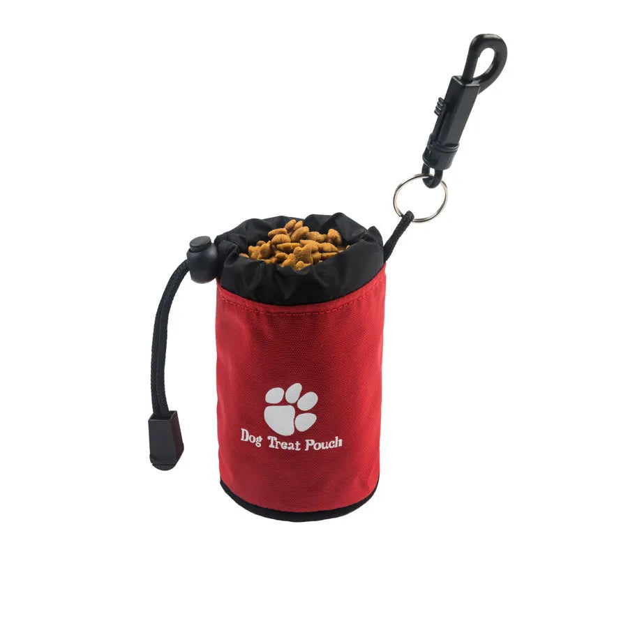 Mini pet training snack bag in nylon with four colour options: red, green, black, blue