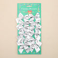 5 cm polyester Christmas bow decoration in gold, red, red gold and silver colour options