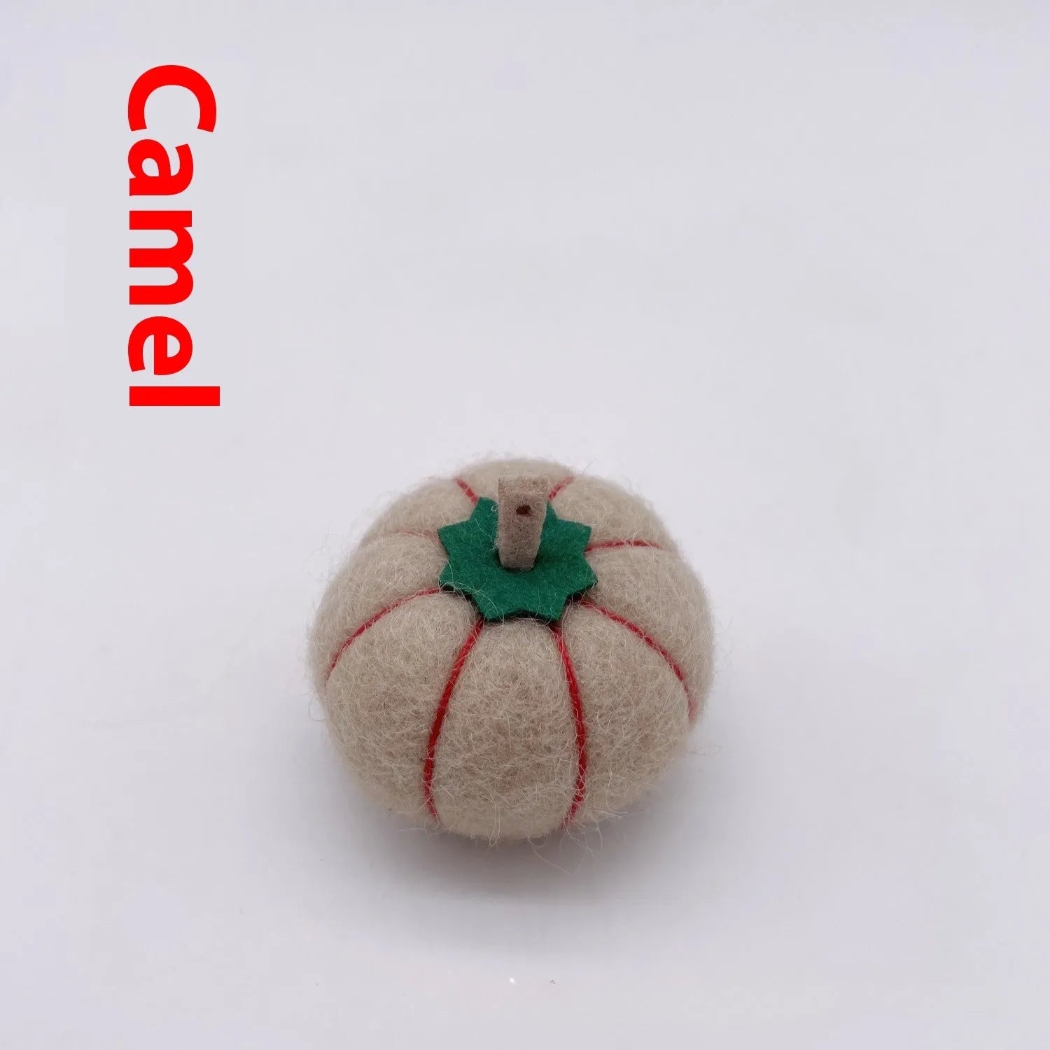 Wool felt pumpkin poke ornaments for doll decoration in autumn colours