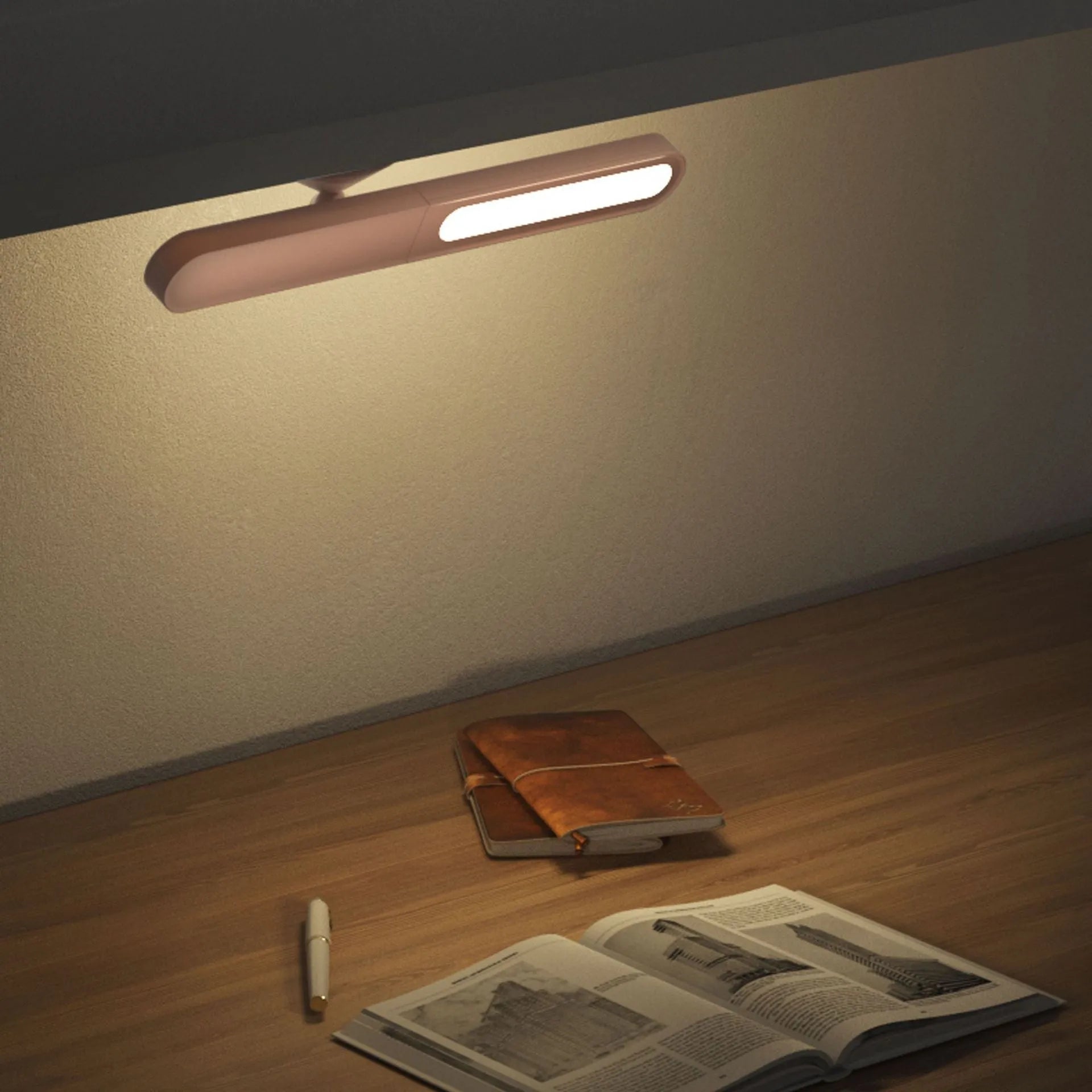 Geometric European-style desk lamp with magnetic suction base and touch controls