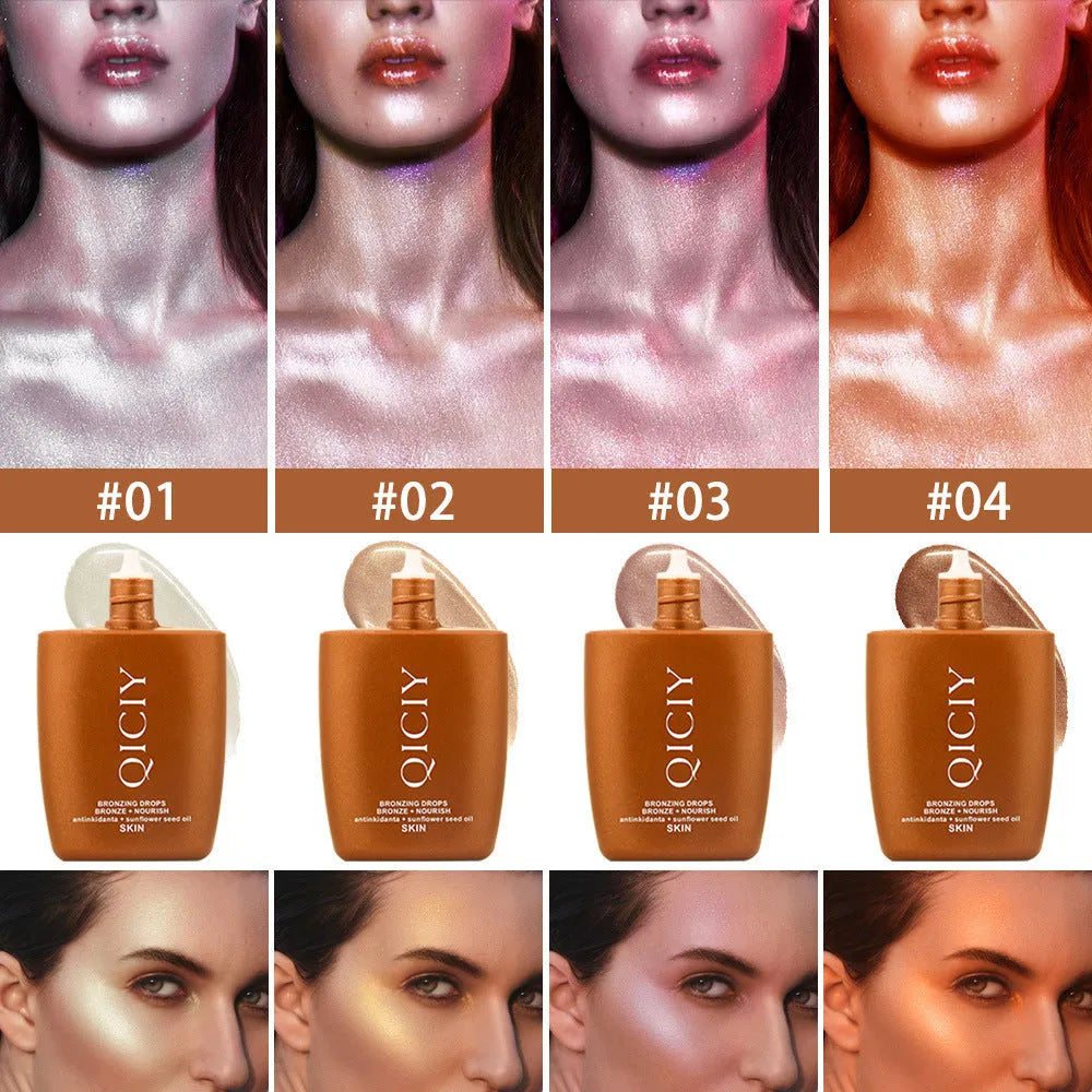 Face and body brightening contour liquid in 30ml bottle with four colour shade options