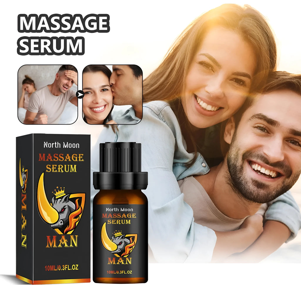 10ml bottle of men's body care essential oil with ginger root oil formulation