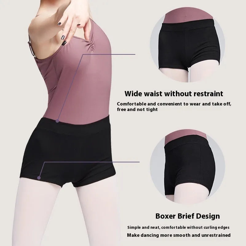 Black cotton ballet practice trousers for women in sizes S to 2XL for dance and fitness