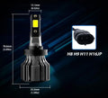 6000K white LED car headlight bulb with aluminium heat sink and adjustable chuck