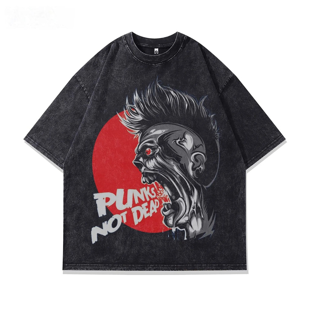 Men's short sleeve cotton t-shirt with character pattern print in loose fit