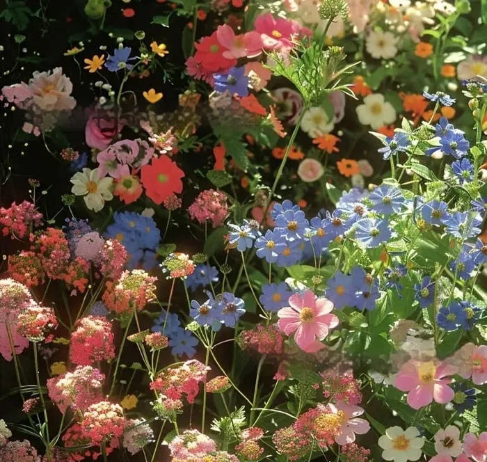 Purpleflower Holly Leaf wildflower seeds packet showing mixed seed varieties