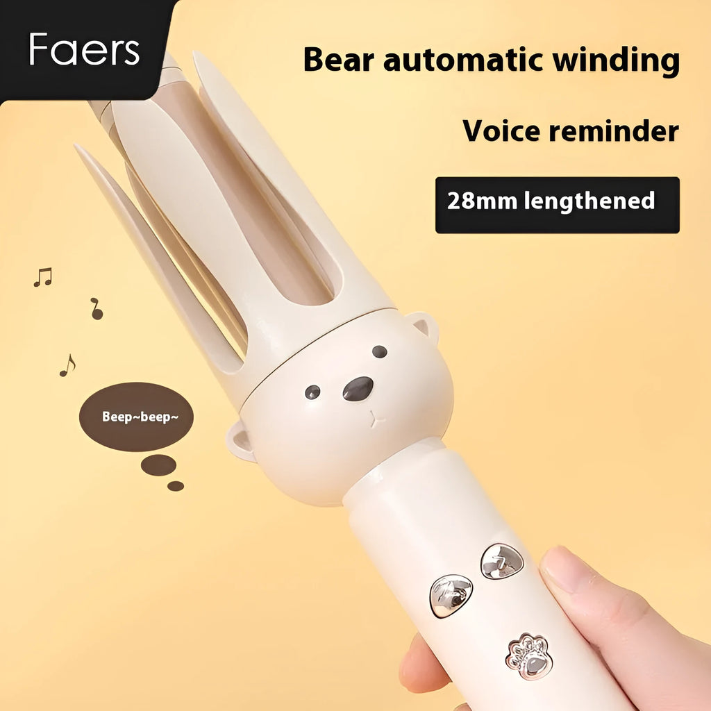 Beige anion automatic hair curler FS-H208 model with curling wand