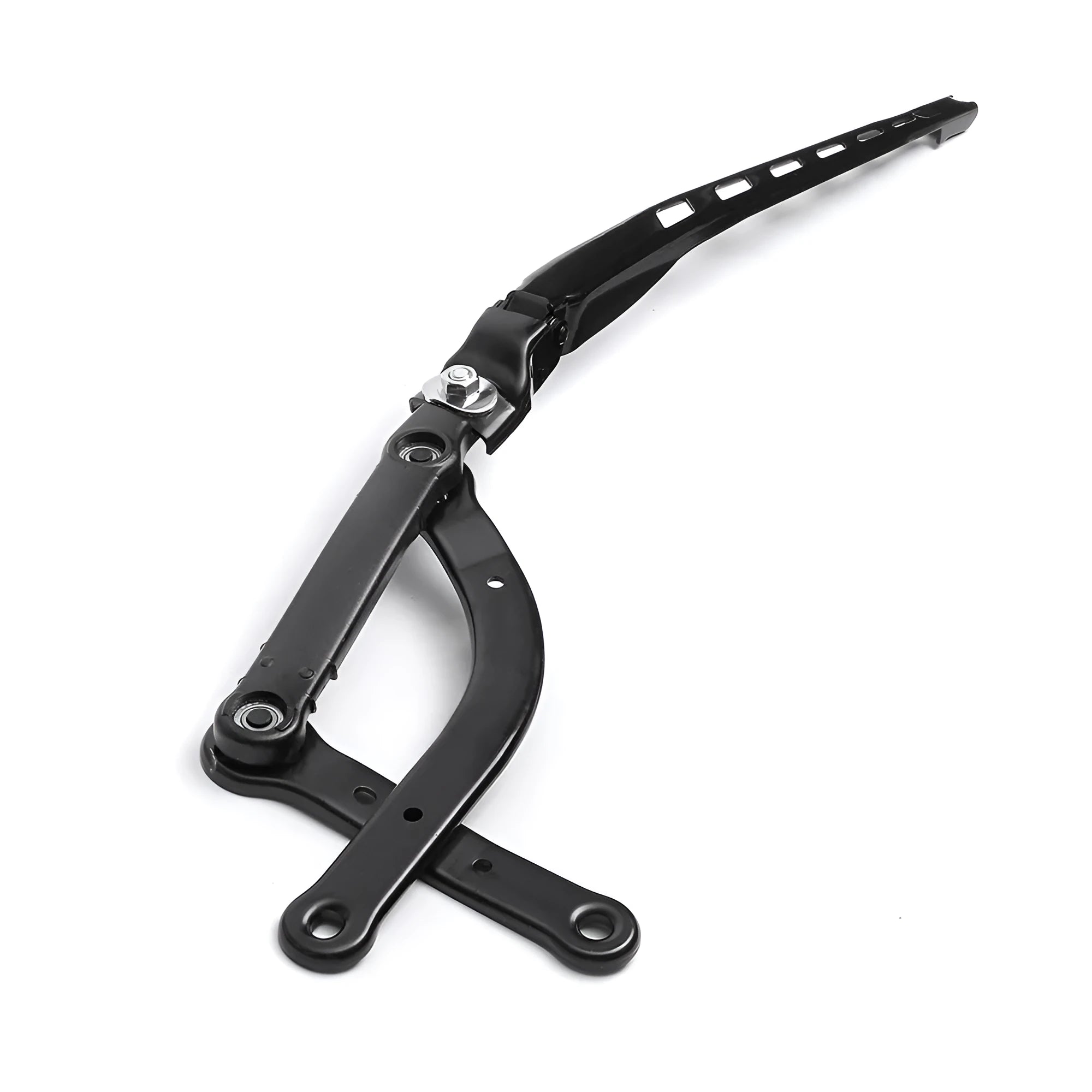 BMW E60 front right windshield wiper arm replacement part on white background