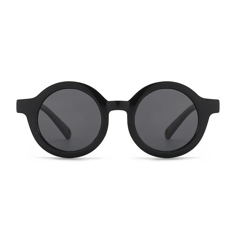 Children's silicone sunglasses for ages 0-3 with round frame and UV400 protection