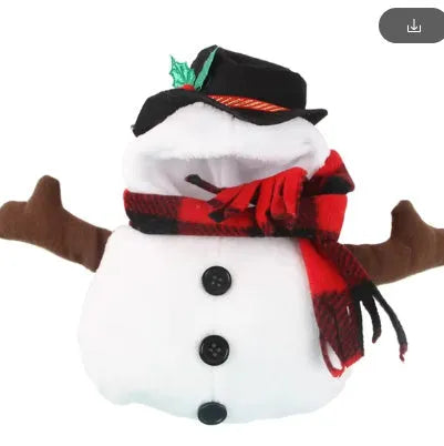 Christmas snowman dog costume polyester pet clothing in holiday setting