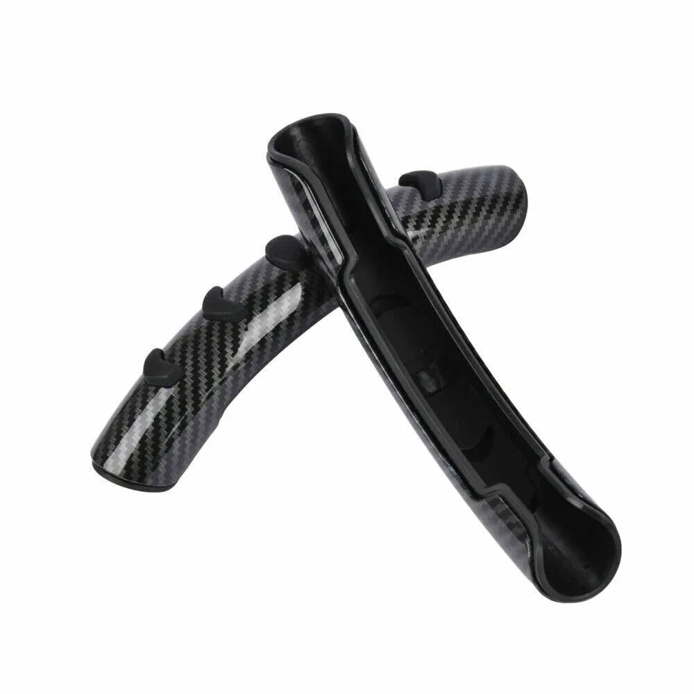 Carbon fibre black automobile steering wheel anti-skid sleeve for universal 38cm fit.