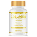Collagen capsule supplement 60 tablets in bottle packaging for adult use