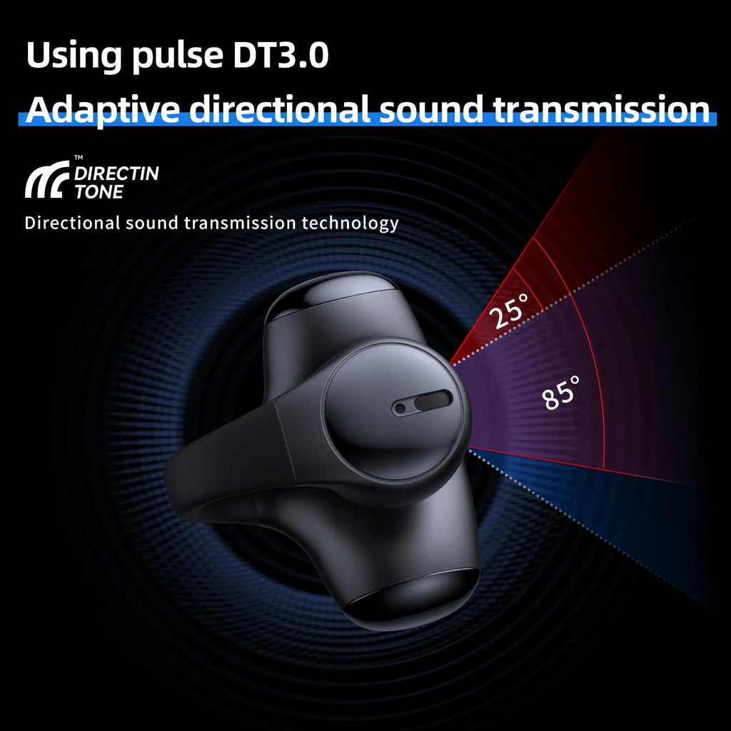 T306 Bluetooth wireless sports gaming headset with ear hook design in black colour