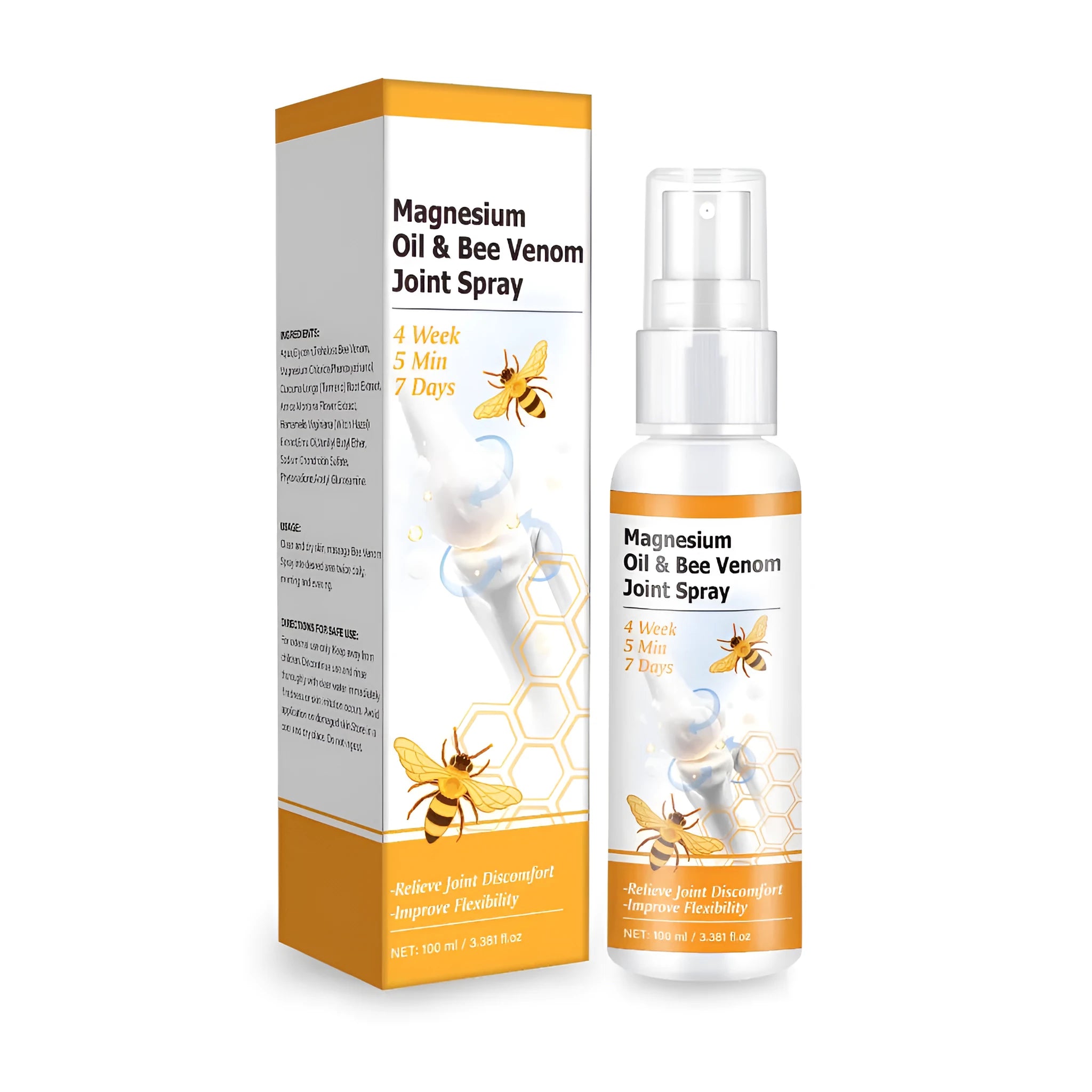 100ml magnesium oil joint spray gel in 152mm x 39mm x 39mm spray bottle