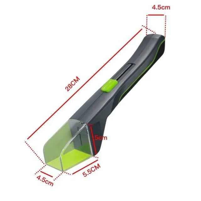 Green handheld plastic insect catcher for garden and grass pest control