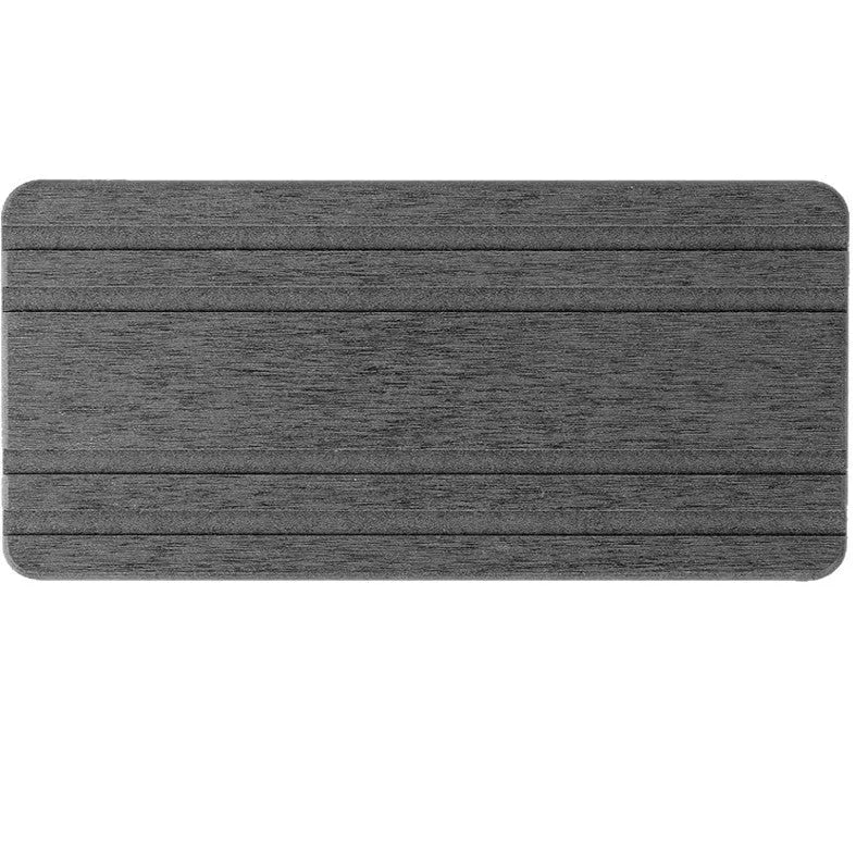 Set of three solid colour diatomite square drying mats for bathroom countertops.