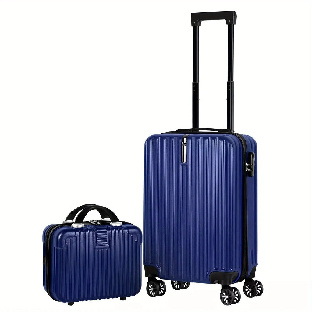 Aluminium alloy travel luggage set with 14-inch and 20-inch trunks and towel