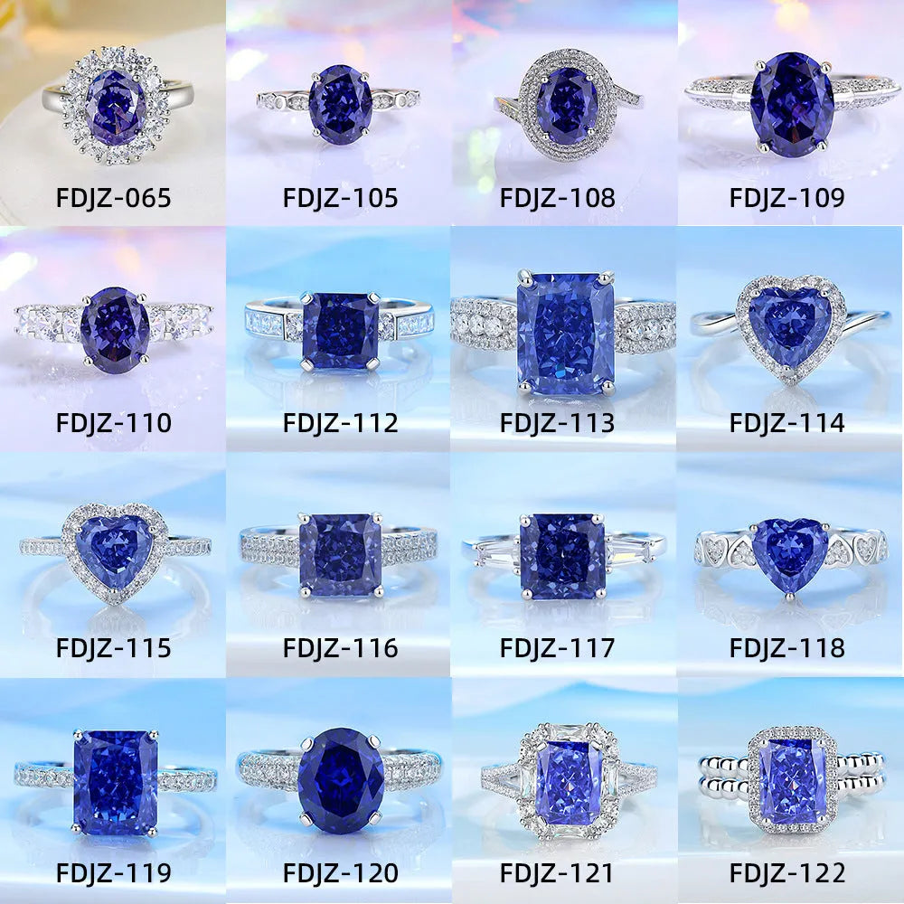 Women's heart-shaped 925 sterling silver ring with colour zircon stones in tan sang variations