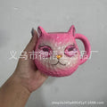 American style Crystal Earth resin cat cup ornament in purple, green, blue, or pink colour