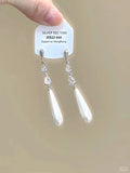 Women's alloy heart-shaped clip earrings with rhinestones, little star charms, and tassel in geometric fresh style design