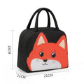 Children's insulated lunch box bag with thick aluminium foil insulation in cartoon animal designs