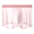 Ice silk men's shorts in bean green with seamless construction and mid-waist design