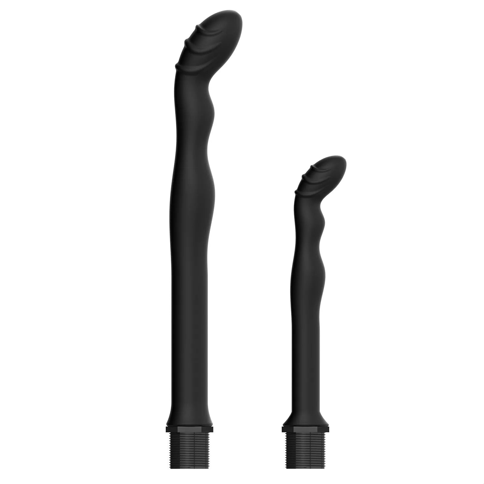 Black silicone hosepipe flusher for back court cleaning with enema attachment