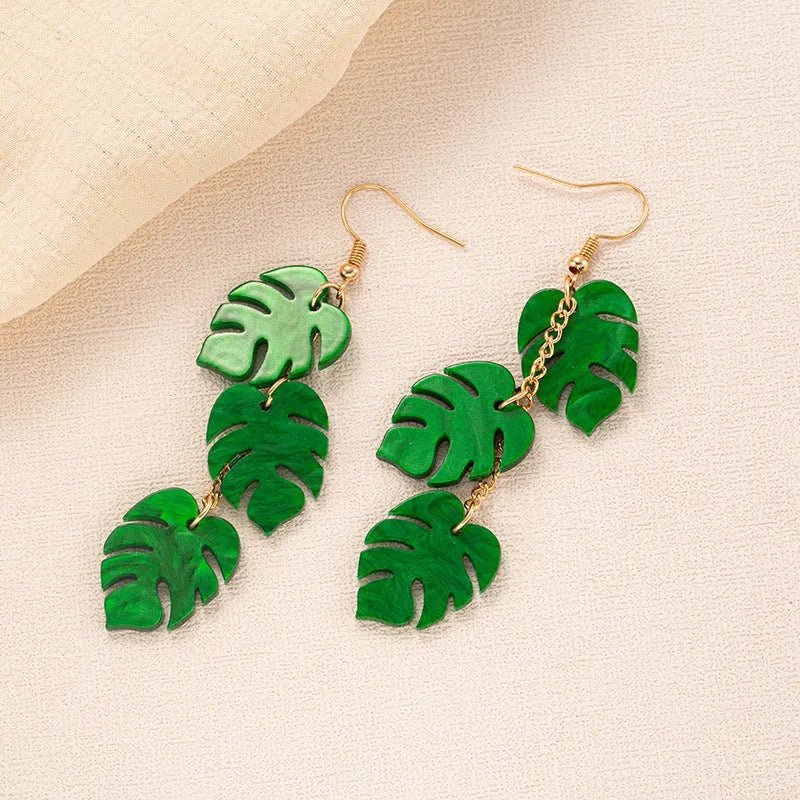 Summer Atmosphere coconut artocarpus heterophyllus acrylic drop ear hooks with alloy fastening