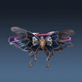 Purple butterfly rhinestone collar with temperature-change properties and alloy chain