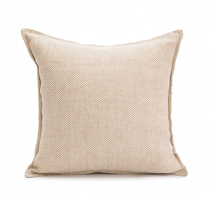 45x45cm solid colour pillow cushion in red coffee colour with artificial line edge pressing