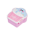 Ice cream shaped plastic lunch box with compartments and included spoon and fork