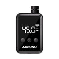 Bicycle intelligent high pressure digital display inflator in Moon White, with adapters, on a black background