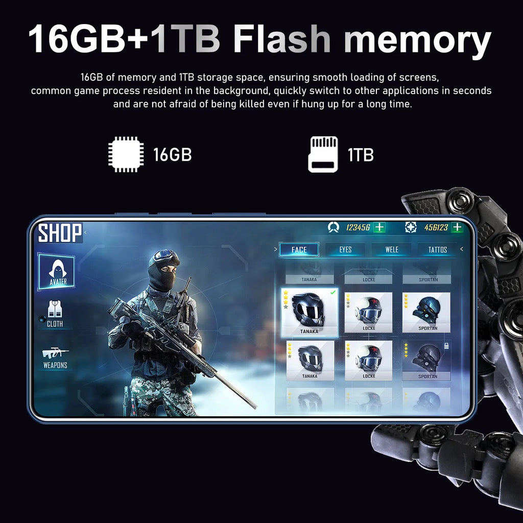GT10 Pro Android phone in Blue with straight plate design and front display