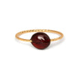 Women's geometric agate ring with coloured stone in original niche design