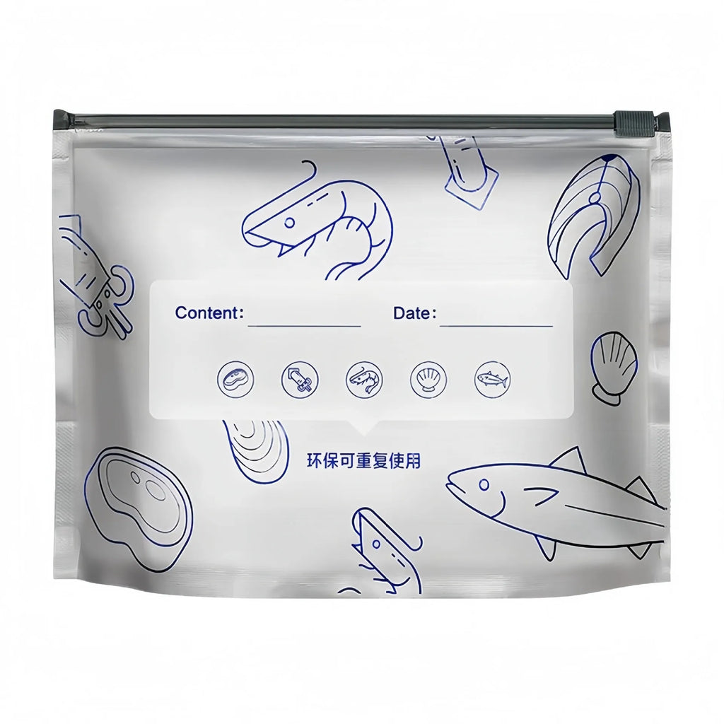 Aluminium foil sealed bags in three sizes for food storage with heat resistance properties
