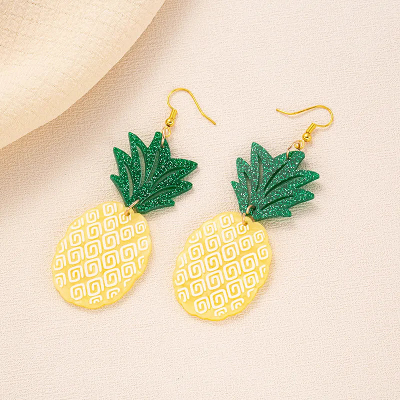 Summer Atmosphere coconut artocarpus heterophyllus acrylic drop ear hooks with alloy fastening