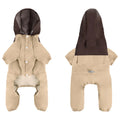 British style waterproof and dustproof polyester dog jacket for small to medium breeds.