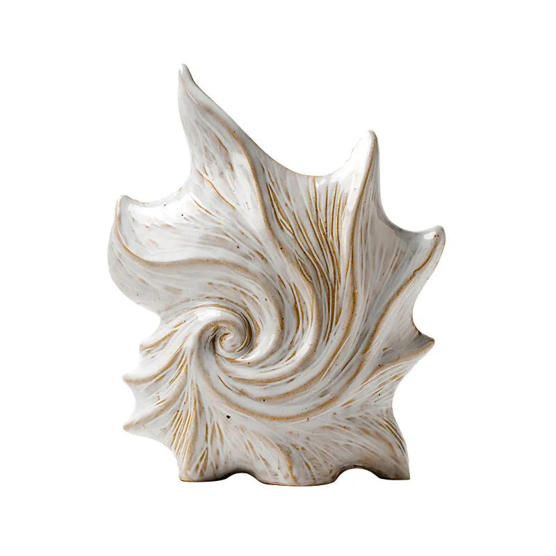 French art ceramic vase with coloured glaze finish in European retro design